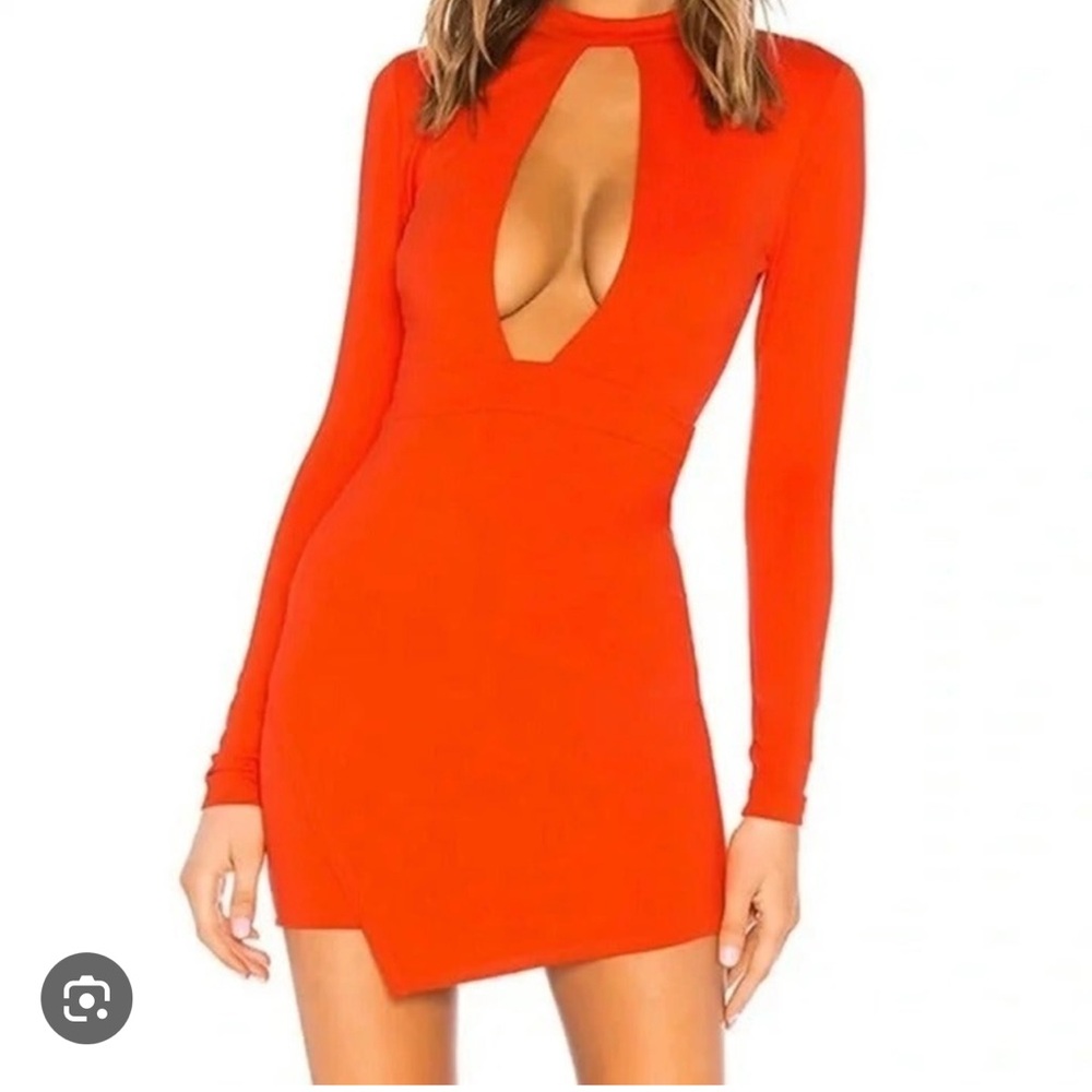NBD Mini Cut out Dress in Orange